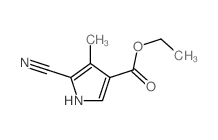 ethyl 5-cyano-4-methyl-1H-pyrrole-3-carboxylate结构式