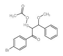 acetyloxy-[1-(4-bromophenyl)-3-methoxy-1-oxo-3-phenylpropan-2-yl]mercury Structure