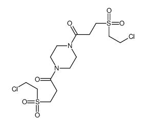 3-(2-chloroethylsulfonyl)-1-[4-[3-(2-chloroethylsulfonyl)propanoyl]piperazin-1-yl]propan-1-one Structure