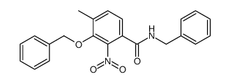 N-benzyl-3-benzyloxy-4-methyl-2-nitro-benzamide结构式