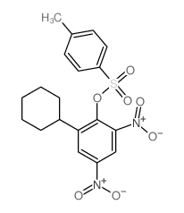 Phenol,2-cyclohexyl-4,6-dinitro-, 1-(4-methylbenzenesulfonate) Structure