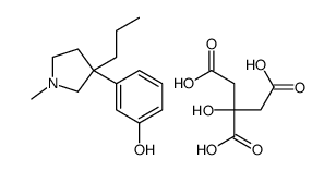 2-hydroxypropane-1,2,3-tricarboxylic acid,3-(1-methyl-3-propylpyrrolidin-3-yl)phenol Structure