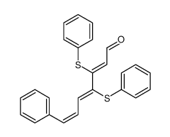 7-phenyl-3,4-bis(phenylsulfanyl)hepta-2,4,6-trienal结构式