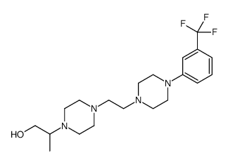 2-[4-[2-[4-[3-(trifluoromethyl)phenyl]piperazin-1-yl]ethyl]piperazin-1-yl]propan-1-ol结构式