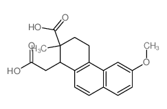 1-Phenanthreneaceticacid, 2-carboxy-1,2,3,4-tetrahydro-6-methoxy-2-methyl-, trans- (8CI)结构式
