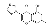 5-hydroxy-7-methyl-3-(1,3-thiazol-4-yl)chromen-4-one Structure