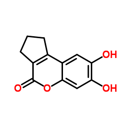 Cyclopenta[c][1]benzopyran-4(1H)-one, 2,3-dihydro-7,8-dihydroxy- (9CI) picture