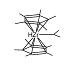 (η5-pentamethylcyclopentadienyl)2(zirconium)(H)(iosbutyl)2结构式