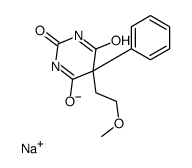 5-(2-Methoxyethyl)-5-phenyl-2-sodiooxy-4,6(1H,5H)-pyrimidinedione结构式