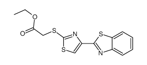 ethyl 2-[[4-(1,3-benzothiazol-2-yl)-1,3-thiazol-2-yl]sulfanyl]acetate Structure