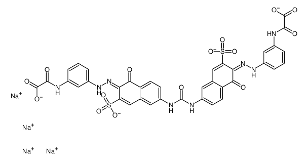 tetrasodium 2,2'-[carbonylbis[imino(1-hydroxy-3-sulphonato-6,2-naphthalenediyl)azo-3,1-phenyleneimino]]bis(2-oxoacetate) Structure