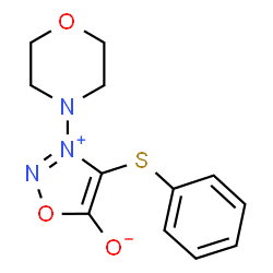 3-(4-Morpholinyl)-4-(phenylthio)sydnone Structure