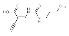 (Z)-3-(butylcarbamoylamino)-2-cyano-prop-2-enoic acid结构式