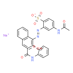 sodium N-acetyl-2-[[2-hydroxy-3-[(2-methoxyanilino)carbonyl]-1-naphthyl]azo]sulphanilate picture