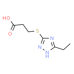 Propanoic acid, 3-[(5-ethyl-1H-1,2,4-triazol-3-yl)thio]- (9CI) Structure