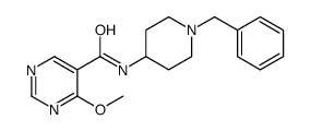 N-(1-Benzyl-4-piperidyl)-4-methoxy-5-pyrimidinecarboxamide结构式