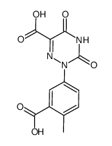2-(3-Carboxy-4-methyl-phenyl)-3,5-dioxo-2,3,4,5-tetrahydro-[1,2,4]triazine-6-carboxylic acid Structure