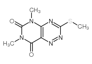 Pyrimido[4,5-e]-1,2,4-triazine-6,8(5H,7H)-dione, 5,7-dimethyl-3-(methylthio)- Structure