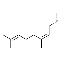 Methyl[(Z)-3,7-dimethyl-2,6-octadienyl] sulfide结构式