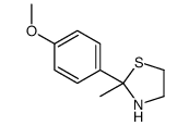 2-(p-Methoxyphenyl)-2-methylthiazolidine Structure