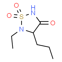 1,2,5-Thiadiazolidin-3-one,5-ethyl-4-propyl-,1,1-dioxide(9CI)结构式