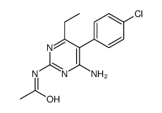 N-[4-amino-5-(4-chlorophenyl)-6-ethylpyrimidin-2-yl]acetamide结构式