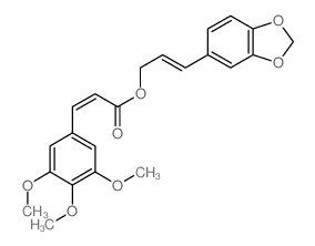 2-Propenoic acid,3-(3,4,5-trimethoxyphenyl)-, 3-(1,3-benzodioxol-5-yl)-2-propenyl ester, (E,E)-(9CI) structure