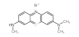 3-(Dimethylamino)-7-(methylamino)phenothiazin-5-ium bromide结构式