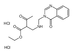 ethyl 3-oxo-2-[[(4-oxoquinazolin-3-yl)methylamino]methyl]butanoate,dihydrochloride Structure