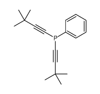 bis(3,3-dimethylbut-1-ynyl)-phenylphosphane结构式