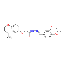 2-(4-Butoxyphenoxy)-N'-[(E)-(3-ethoxy-4-hydroxyphenyl)methylene]acetohydrazide Structure