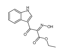 Ethyl α-hydroxyimino-β-keto-β-(3-indolyl)propionate结构式