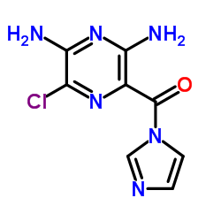 (3,5-Diamino-6-chloro-2-pyrazinyl)(1H-imidazol-1-yl)methanone Structure