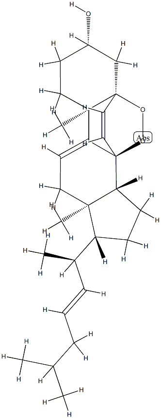 (22E)-5α,8α-Epidioxy-5α-cholesta-6,9(11),22-trien-3β-ol structure