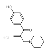 2-Propen-1-one,1-(4-hydroxyphenyl)-2-(1-piperidinylmethyl)-, hydrochloride (1:1) structure