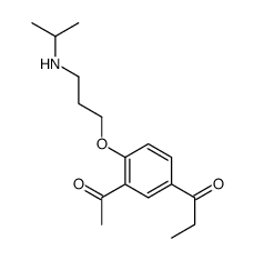 1-[3-acetyl-4-[3-(propan-2-ylamino)propoxy]phenyl]propan-1-one结构式