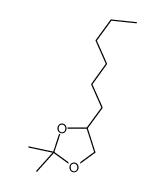 2,2-Dimethyl-4-hexyl-1,3-dioxolane Structure