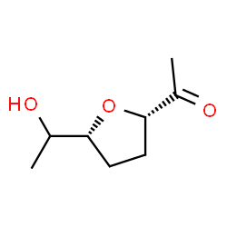 Ethanone, 1-[tetrahydro-5-(1-hydroxyethyl)-2-furanyl]-, [2alpha,5alpha(R*)]- (9CI) Structure