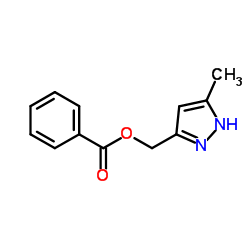 Pyrazole-3-methanol, 5-methyl-, benzoate (ester) (8CI)结构式