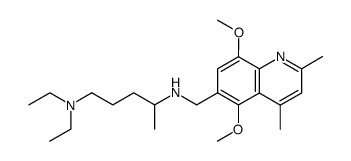 6-((4-diethylamino-1-methylbutyl)aminomethyl)-5,8-dimethoxy-2,4-dimethylquinoline structure