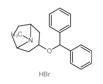 8-Azabicyclo[3.2.1]octane,3-(diphenylmethoxy)-8-methyl-, hydrobromide (1:1) Structure