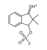 (3-((fluorosulfonyl)oxy)-2,2-dimethyl-2,3-dihydro-1H-inden-1-ylidene)oxonium结构式