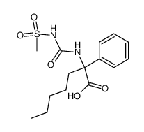 N-(1-carboxy-1-phenylhexyl)-N'-(methanesulfonyl)urea Structure