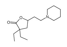 3,3-diethyl-5-(2-piperidin-1-ylethyl)oxolan-2-one结构式