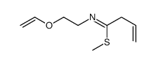 methyl N-(2-ethenoxyethyl)but-3-enimidothioate结构式