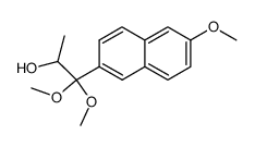 (RS)-2-hydroxy-1,1-dimethoxy-1-(6'-methoxy-2'-naphthyl)propane结构式