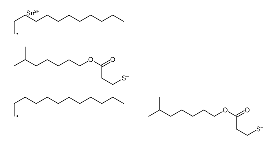 6-methylheptyl 3-[didodecyl-[3-(6-methylheptoxy)-3-oxopropyl]sulfanylstannyl]sulfanylpropanoate Structure