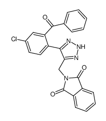 4-[4-chloro-2-benzoylphenyl]-5-[N-phthalimidomethyl]-2H-1,2,3-triazole Structure