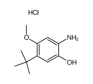 2-amino-5-tert-butyl-4-methoxyphenol hydrochloride Structure