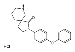 2-(4-phenoxyphenyl)-2,9-diazaspiro[4.5]decan-1-one,hydrochloride结构式